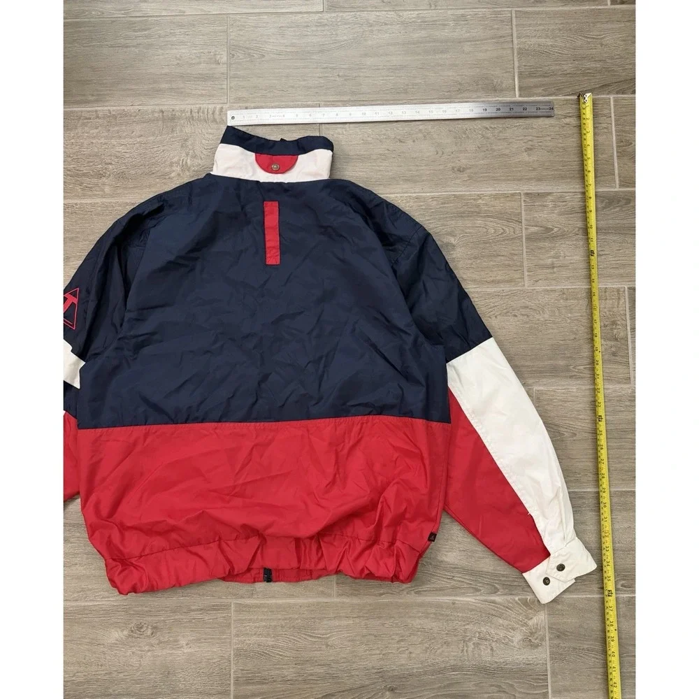 Vintage REPP Tech Navy Blue And Red Zip Up‎ Windbreaker Jacket Size XL